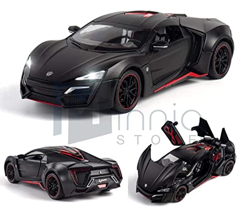 Image of 1 /32 lykan hypersport Model Car with Box, Zinc Alloy Pull Back Toy car with Sound and Light for Kids Boy Girl Gift?Colors as Per Stock? (lykan hypersport)