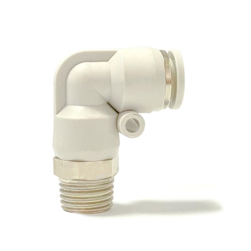 1PCS White PL Trachea Quick Connector Pneumatic 90 Degree Elbow Thread 8m Cylinder Accessories PL6/8/10-01/02/03/04 (Color : PL4-03)