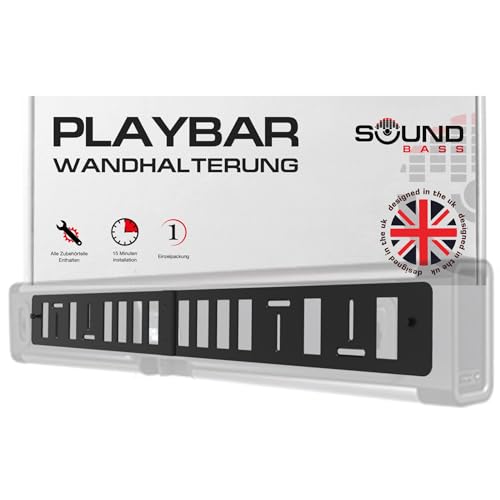 Sound bass Playbar Wandhalterungs-Kit mit Montagezubehör, Kompatibel mit Sonos Soundbar, Entworfen in Großbritannien von Soundbass
