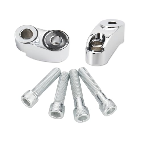 Image of MoKitDora Sportster Big Twin Front Turn Signal Relocation Kit 39mm-49mm Forks Tubes Compatible with Harley Sportster XL 883 1200 1991-2007 Dyna Glide FXR FXD Forty-Eight, Chrome