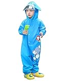 Meahyn Kids One Piece Waterproof Rain Suit Boys Girls,Blue,S