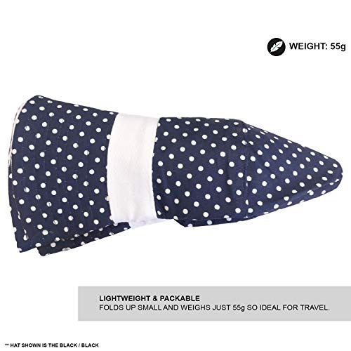 TOSKATOK-Anti-UV-UPF-50-Bob-reversible-pour-Femmes-a-Pois-en-Coton-Taille-Unique