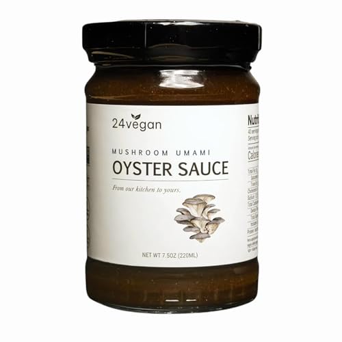 24Vegan - Vegan Oyster Sauce, Gluten Free, NON-GMO Oyster Mushroom Umami Sauce - Low Sugar, No MSG...