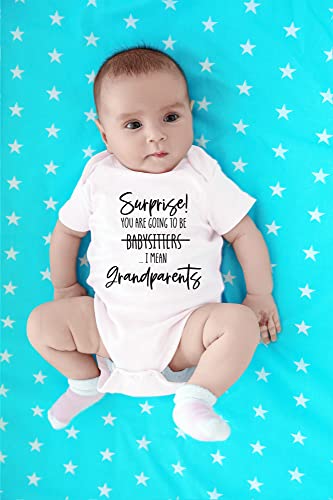 CBTwear Surprise Your Going to Be Grandparents - Baby Clothes - Funny Newborn Bodysuit Outfits for Boys and Girls4