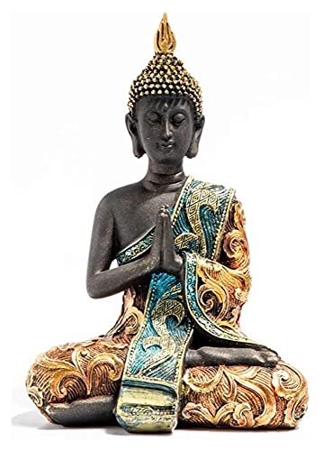 HANDIYA Sculpture Artisanale Sculpture en résine Thaïlande Bouddha Statue Handicaft Petit Bijoux Entrée Cabinet de vin Sud-Est Asiatique Style Bouddha Art Statuette (Color : B)