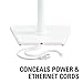 SANUS Wireless Sonos Speaker Stand for Sonos One, Play:1, & Play:3 - Audio-Enhancing Design with Built-in Cable Management - Pair (White) - WSS22-W1