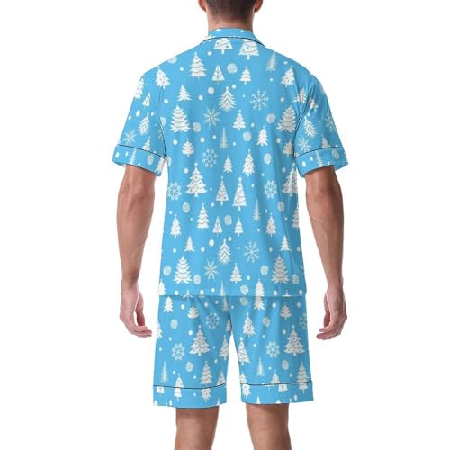 Men's Short Sleeve Pajama Set Patriotic Sleepwear Button-Down Pjs Sets Two-Pieces Loungewear with Pockets2