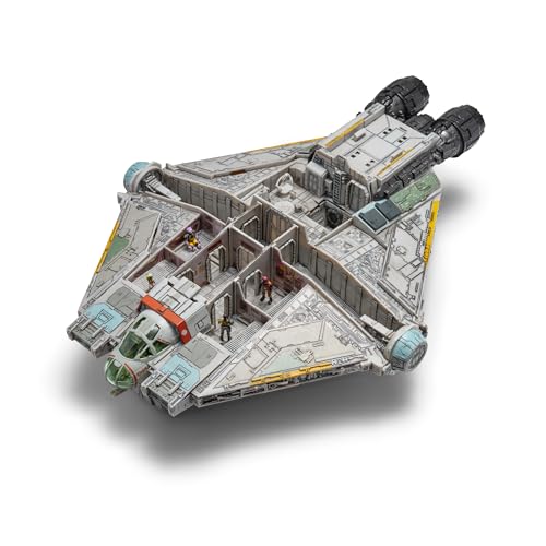 Star Wars Micro Galaxy Squadron Ghost Series 3-15-Inch Vehicle with Motion Activated Lights, Sounds, and 4 Micro Figures by Jazwares - Image 3