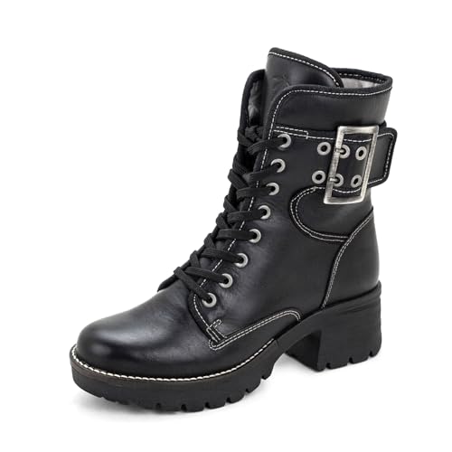 Dromedaris chunky lace-up boot with inside zip-Kanga