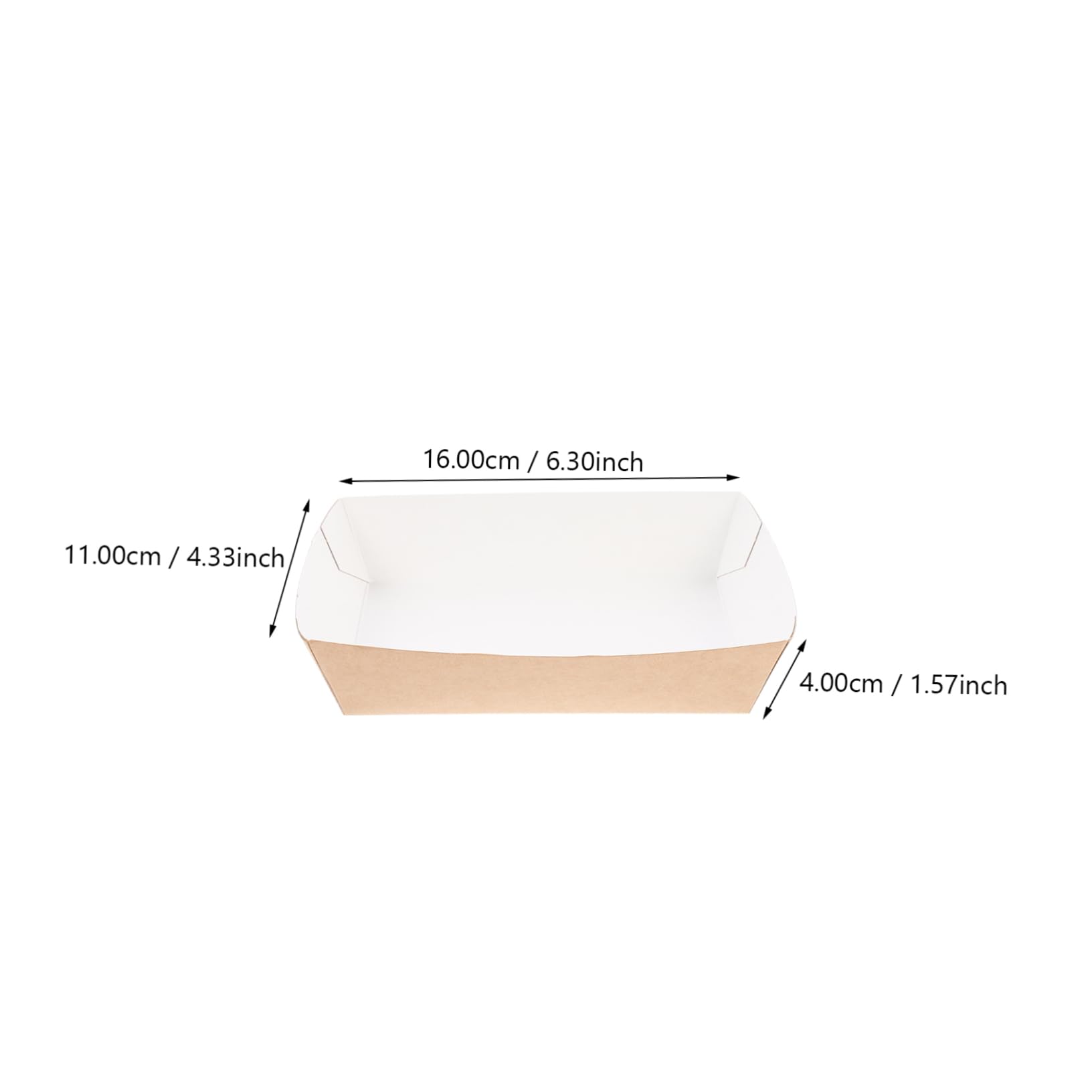 VOSAREA 50pcs Disposable Paper Food Trays Heavy Duty Snack Holders Greaseproof Kraft Paper Storage for French Fries Chicken Wings and Appetizers Fold Design Space Saving