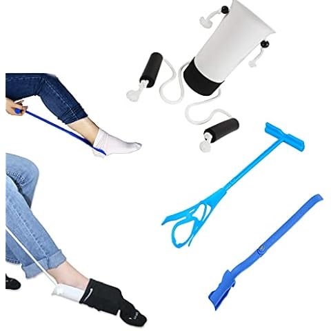 Three-piece set of dressing aid for compression stockings, shoe horn, small sock dressing aid, socks dressing aid, seniors, aid when taking off socks, pregnant women Cover