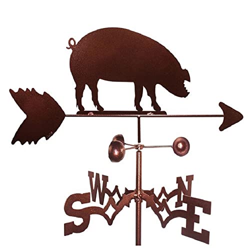 Metal Weather Vane Retro Pig Weathervane Durable Farm Garden Chicken Stake Weathercock Outdoor Decorative Wind Direction Indicator #TOP19