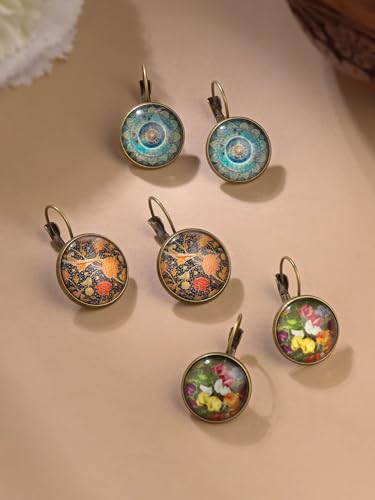 Image of Qiroko Boho Charm Collection | Ethnic Traditional Handmade Tibetan Combo Earrings Set For Women And Girls | Multi-Colour | Anniversary Birthday Gifts