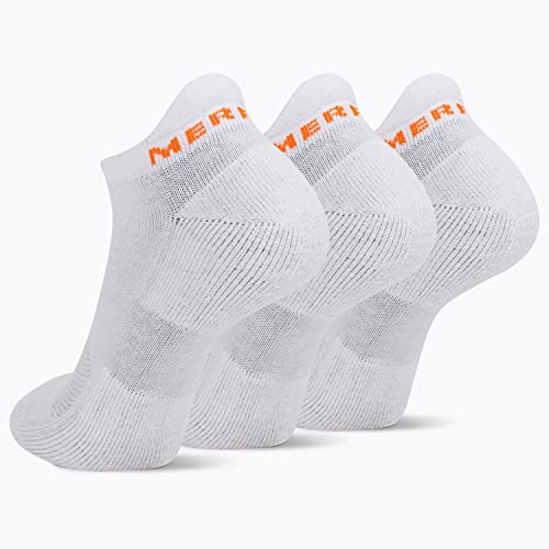 Merrell Unisex-adults Men's and Women's Cushioned Cotton Crew Socks - Unisex 3 Pair Pack - Breathable Mesh Zones3
