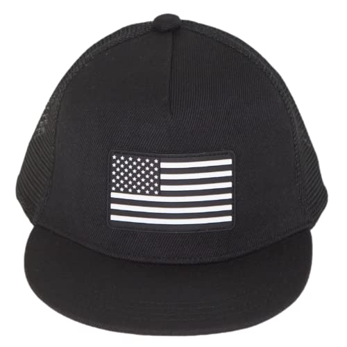 Image of Baby Hats - Baseball Hat, Newborn Youth Flat Brim Mesh Trucker Surf Skate Bubba Bro Fitted Beach Cap Gorros para Bebes