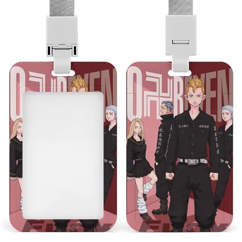 東京卍リベンジャーズ IDカードホルダー 縦型 社員証 カードケース ネームホルダー 名札ホルダーカードケース 防水 吊り下げ パスケース カード入れ 名札ケース 通勤 通学 男女兼用 名刺入れ クリップスト リール付き かわいい 人気 社員証ケース カー