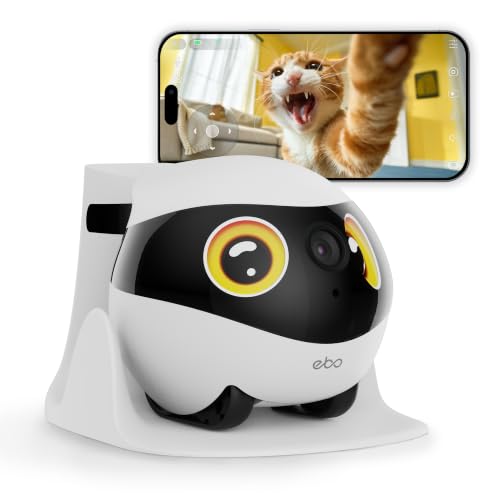 EBO SE 2 Robot Familiar – 2K Cámara Mascotas, Audio 2-Vías, Recarga Auto (Amarillo)