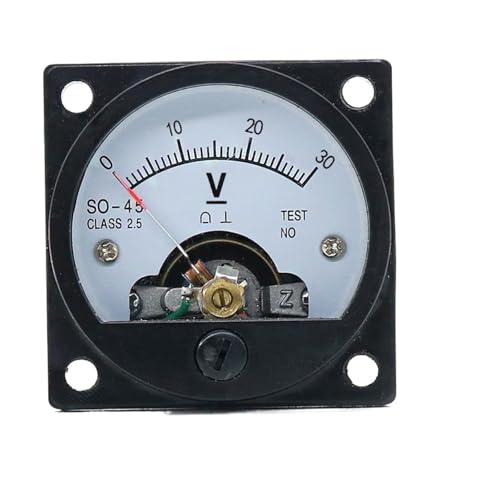 Voltmètre à pointeur circulaire DC pour cadran analogique et tableau électrique
