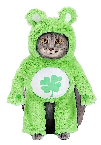 Disfraz Care Bears Good Luck Bear para perro, verde, mediano miniatura 3