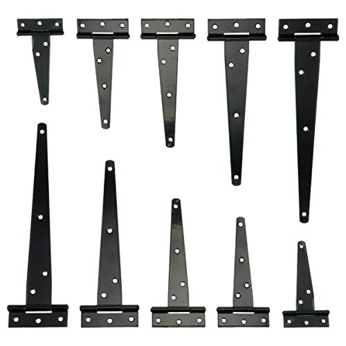Charnières de porte T-Sangle pour cabanon et boucles de porte lourde extérieure - 2pcs - 2