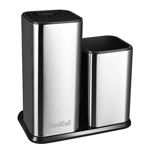 Redcall Universal Knife Block Without Knives,Modern Knife Utensil Holder For Countertop,Stainless Steel Knife Holder For Kitchen Counter,Edge-Protect Knife Storage Organizer (Stainless Steel (Silver)) #TOP6