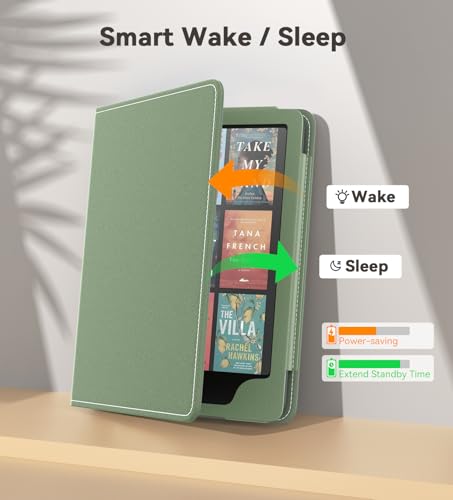 Image of MoKo Magnetic Case for 7 inch /6.8 inch Kindle Paperwhite 12th /11th Gen, Celadon