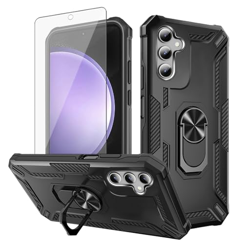 Coque Galaxy S23 FE antichoc avec support magnétique et anneau robuste