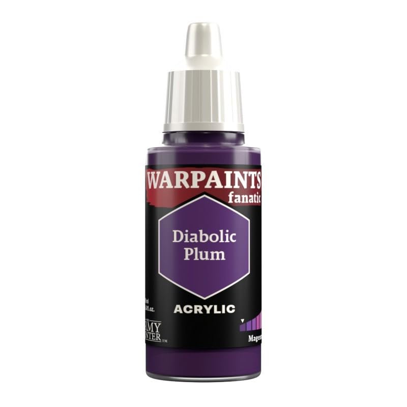 The Army PainterPinks & Purples Warpaints Fanatic 18ml Acrylic Paints (Diabolic Plum)