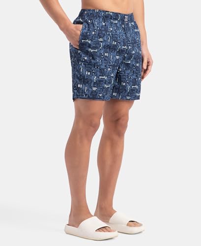 Image of Jockey US57 Men Super Combed Mercerized Cotton Woven Printed Boxer Shorts with Side Pockets (Pack of 2, Prints May Vary)