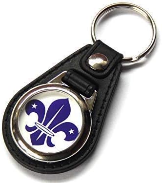 Moody Motorz BOY SCOUTS CREST Quality Leather and Chrome Keyring