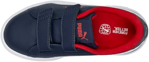 Miniatura 5 de Puma Kids Smash 3.0 - Gancho y bucle de cuero Puma azul marino-Puma Blanco-para todos los tiempos Rojo Niño pequeño 10.5