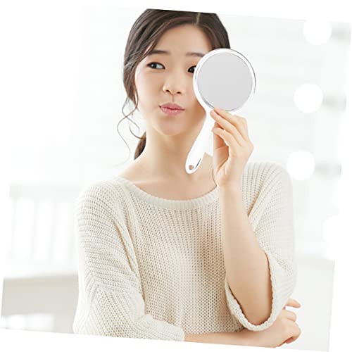Espejo de maquillaje de mano doble cara 3 piezas miniatura 6