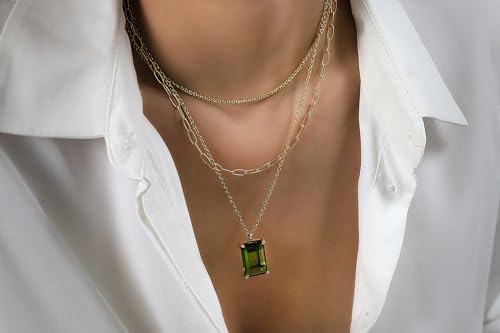 Collier de péridot avec boîte fantaisie : le cadeau d'août idéal - 5