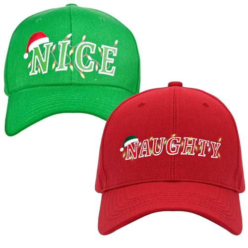 2 Pcs Christmas Hat for Men Women