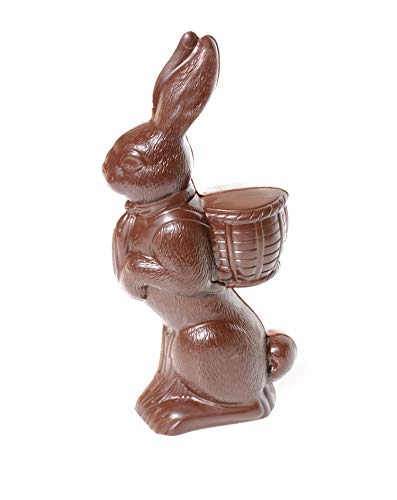 Krönner Zuckerfreier & Veganer Osterhase aus feinster Zartbitterschokolade gesüßt mit Erythrit und Stevia (19 cm / 110 g) – hochqualitativer Schoko Osterhase für Genuss ohne Reue