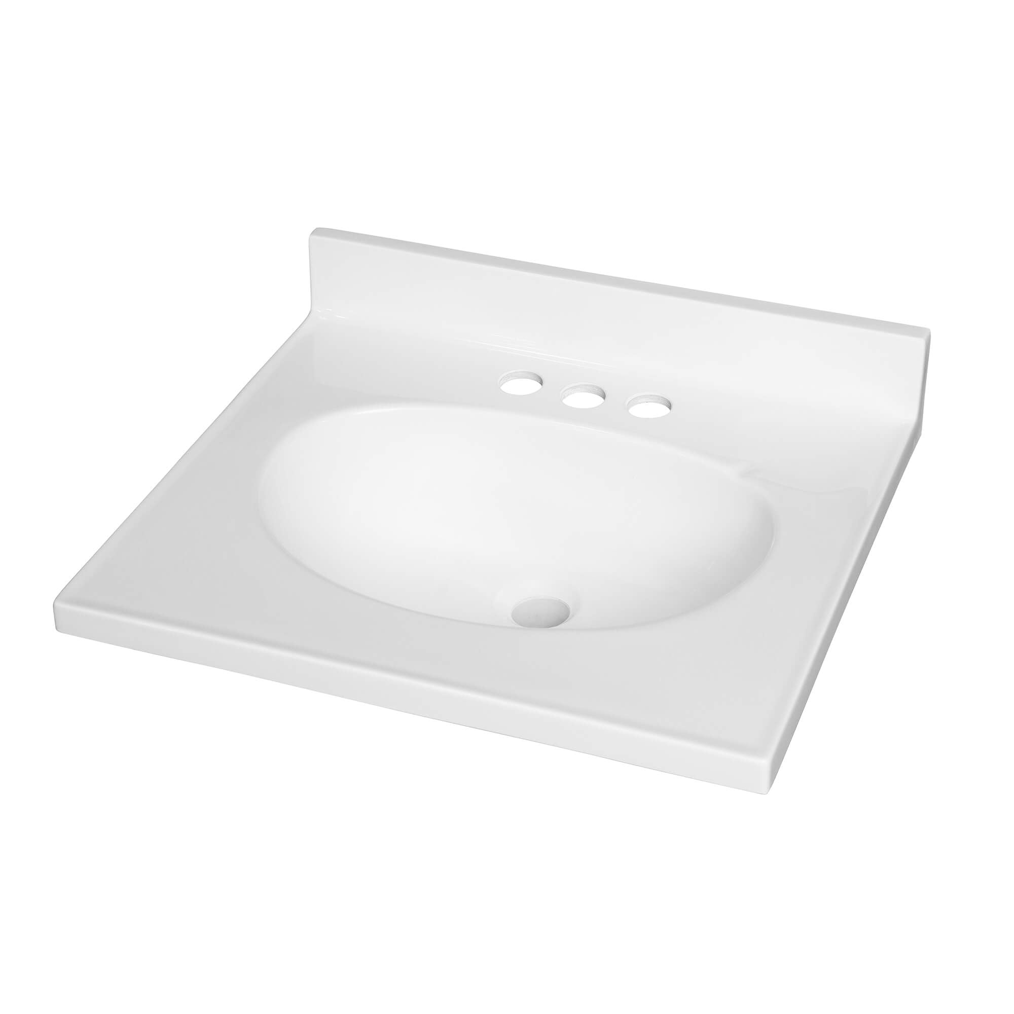Fine Fixtures Cultured Marble Composite Bathroom Sink Top - Fits Standard 18” Vanity | Elegant and Durable Bathroom Sinks for Modern Homes - Upgrade Your Space - Perfect for Any Bathroom Design