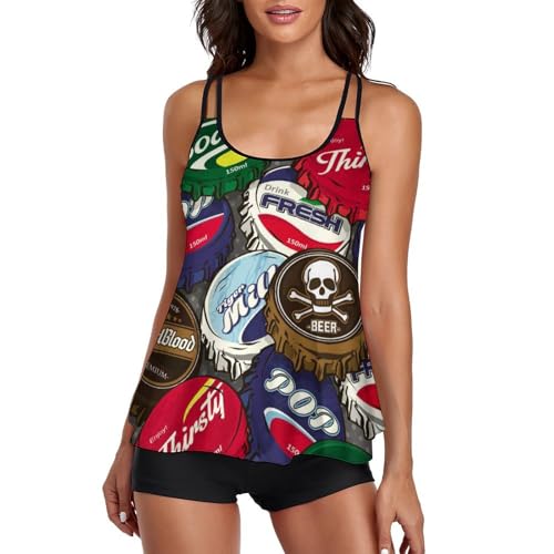 Maillot de bain tankini femme avec shorty et robe de plage chic