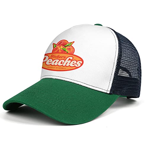 EDUMOFI Bieber Hat Peaches Men and Women Adjustable Cap Justin Fan Merch Green