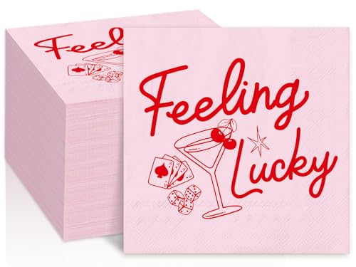 Serviettes de table pour casino jetables et absorbantes motif dés de poker