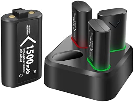4 Packs 1500mAh Controller Battery Pack for Xbox One Series X S Rachargeable Batteries Pack,Play and Charge Kit Accessories for Xbox Series X/Xbox Series S/Xbox One X/Xbox One Wireless Controller