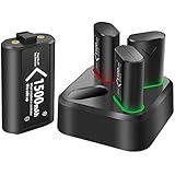 4 Packs 1500mAh Controller Battery Pack for Xbox One Series X S Rachargeable Batteries Pack,Play and Charge Kit Accessories for Xbox Series X/Xbox Series S/Xbox One X/Xbox One Wireless Controller