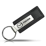 Mazda Black Leather Key Chain