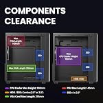 Zalman Raven ATX Mid-Tower Gaming PC Case - RGB Lighting Strip with Control Button, Full Tempered Glass Side Panel, 1 x 120mm Fan Pre-Installed, USB 3.0, Desktop Computer Case - Image 5
