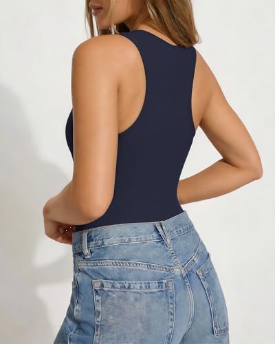 Image of Mangopop Women' Surplice Ruched Plunge Neck Deep-V Long Sleeve Bodysuit Jumpsuits
