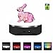 JAYEGT Variety Colors Full Panel LED Luminous Rotating Display Stand , 11 Lbs Load, 360 Degree Photography Turntable for Glass Crystal ，Jewelry (6.3inch / 5Color LED Light / Black/Rechargeabl)