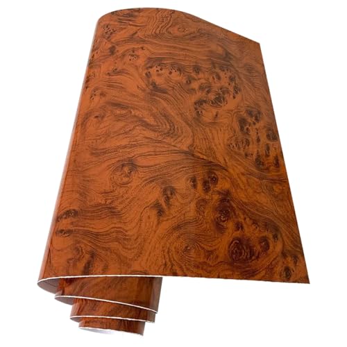 Habillage vinyle voiture effet bois brillant autocollant 50x200cm pour auto et moto