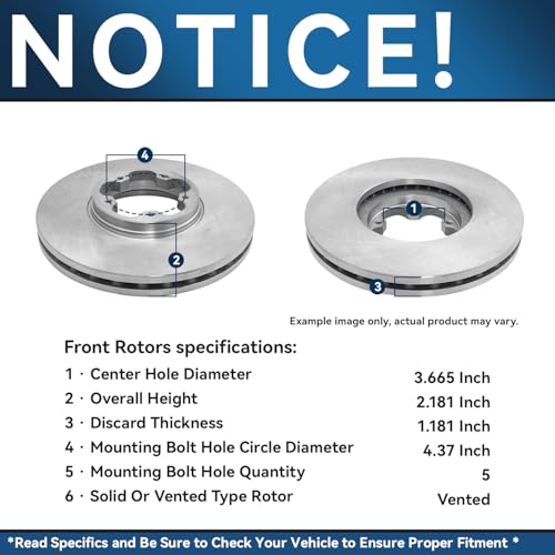 Image of Detroit Axle - Front Brake Kit for 2015-2021 Ford Transit-150 Transit-250