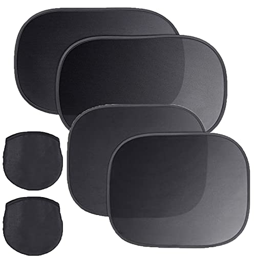 Pare-Soleil De Fenêtre Latérale 4 Pièces, Pare-Soleil De Voiture pour Enfants, Protection Contre Les Rayons UV/la Lumière du Soleil, Pare-Brise Latéral Arrière Auto-adhésif Cover