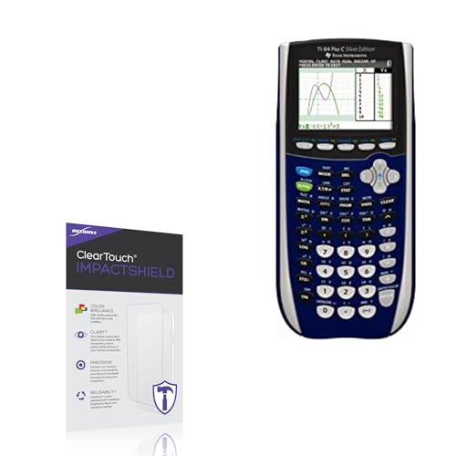 BoxWave Screen Protector Compatible with Texas Instruments TI-84 Plus C Silver Edition - ClearTouch ImpactShield (2-Pack), Impenetrable Screen Protector Flexible Film
