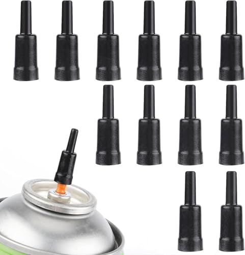 12Pcs Butane Tank Adapter, Propane Gas Refill Adapter Tips Gas Tank Nozzle Replacement for for Butane Tank Butane Torch Butane Lighter Durability